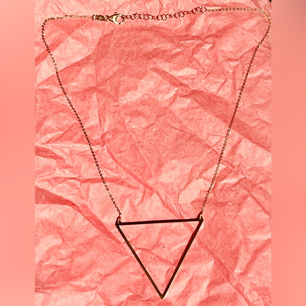 Elegant Gold Triangle Necklace